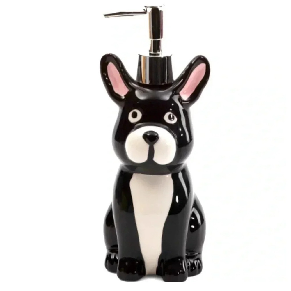 Pug Dog Soap Pump Bottle Black By Isaac Jacobs New In Box Dog Lover Quirky Fun